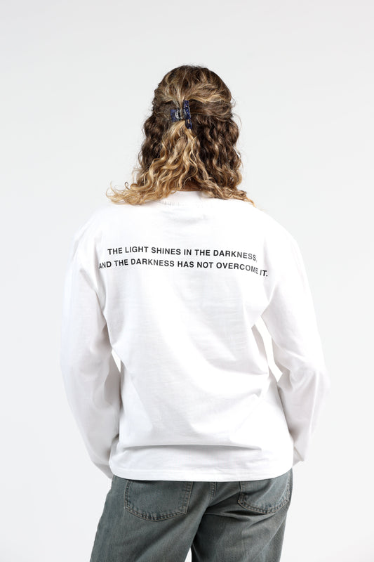 John 1 : 5 Longsleeve White